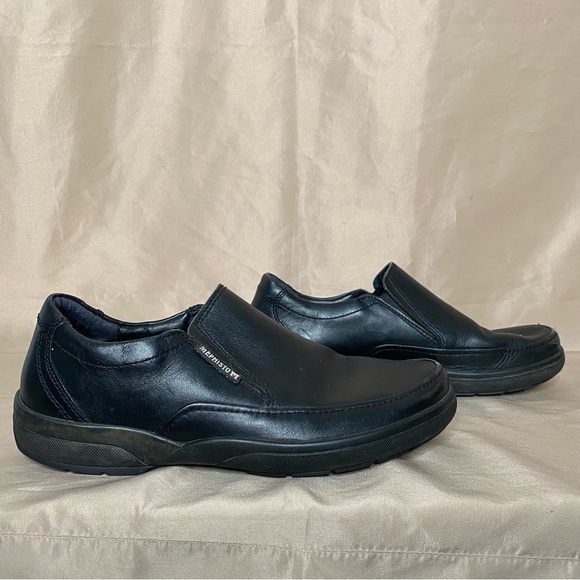 Mephisto 7.5 Black Leather Loafers - Picture 1 of 11